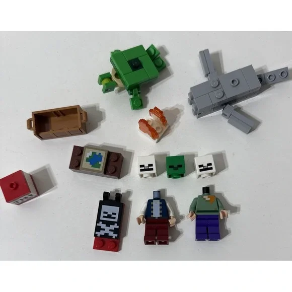 Lego Minecraft LOT Turtle Dolphin TNT‎ Figures Heads Parts Pieces Replacements - Picture 11 of 11